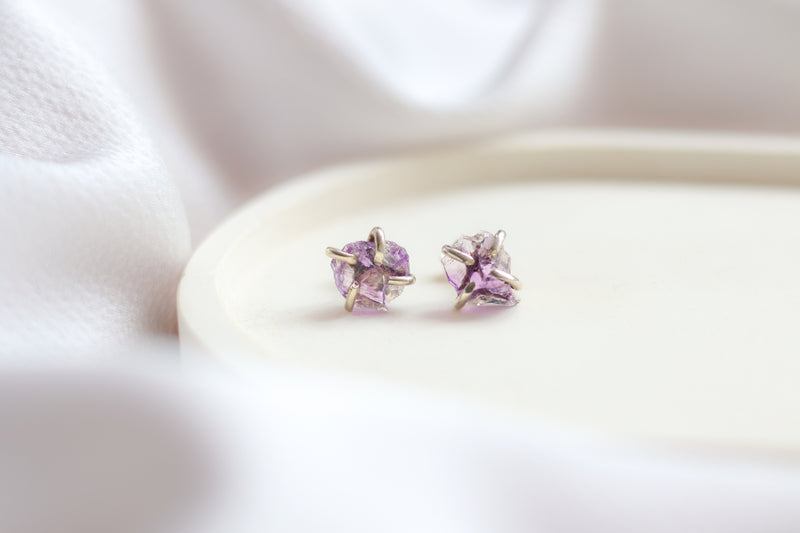 Aretes Raw Amatista