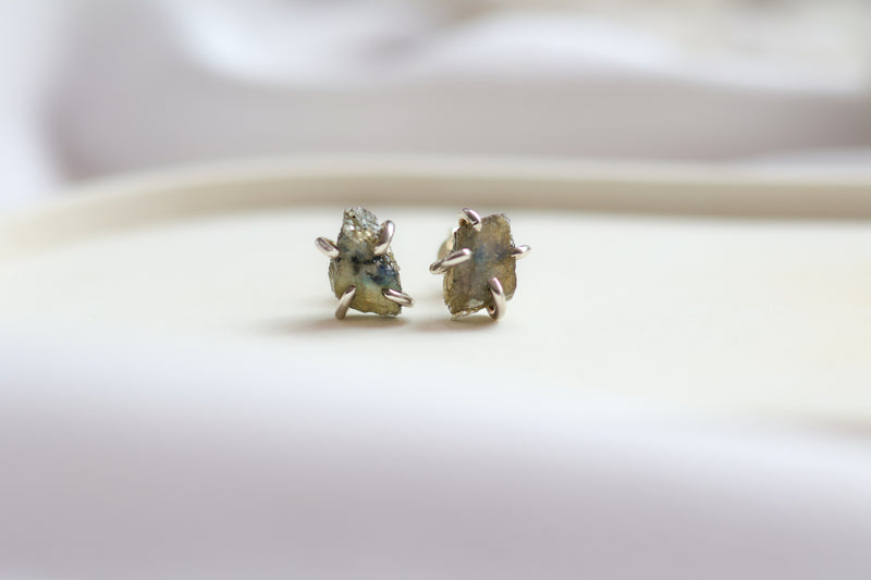 Aretes Raw Labradorita