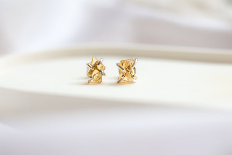 Aretes Citrino Raw