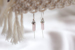 Aretes Punta Cuarzo Rosa