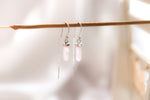 Aretes Punta Cuarzo Rosa