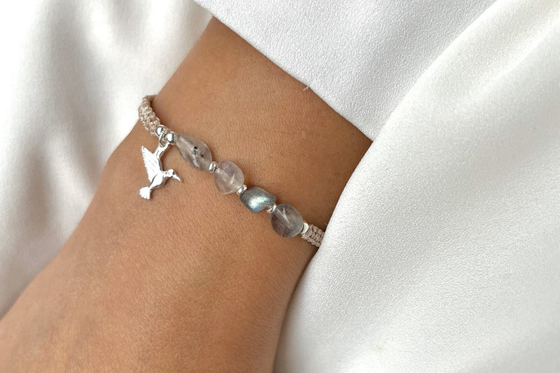 Pulsera Colibrí Labradorita