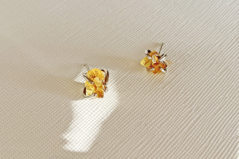 Aretes Citrino Raw